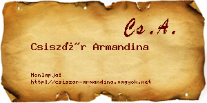 Csiszár Armandina névjegykártya